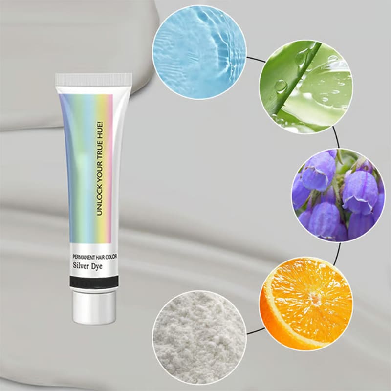 Naturally extracted silver hair dye