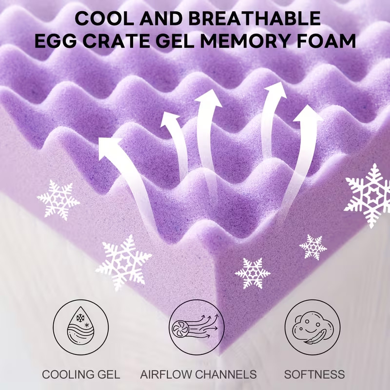 Memory foam mattress protector