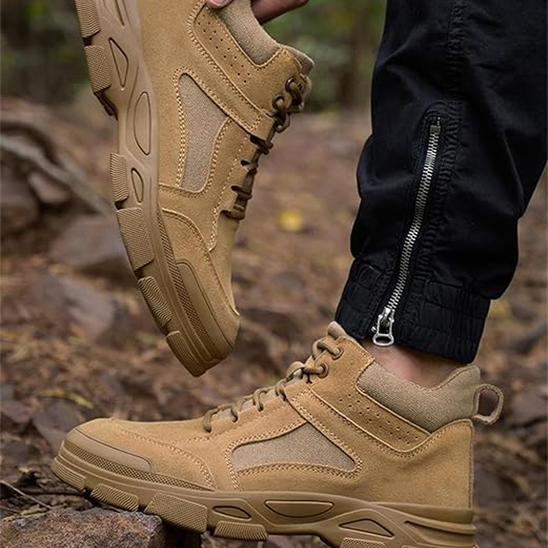 Anti-slip cowhide safety shoes