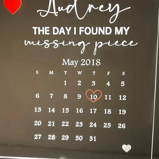 Custom The Day I Found My Missing Piece Song Lightbox Gift