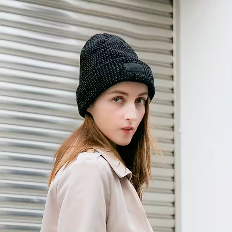 Cool reflective knit hat