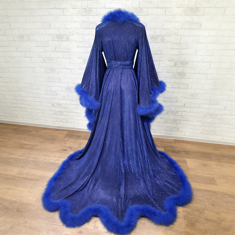 Luxurious satin fur robe