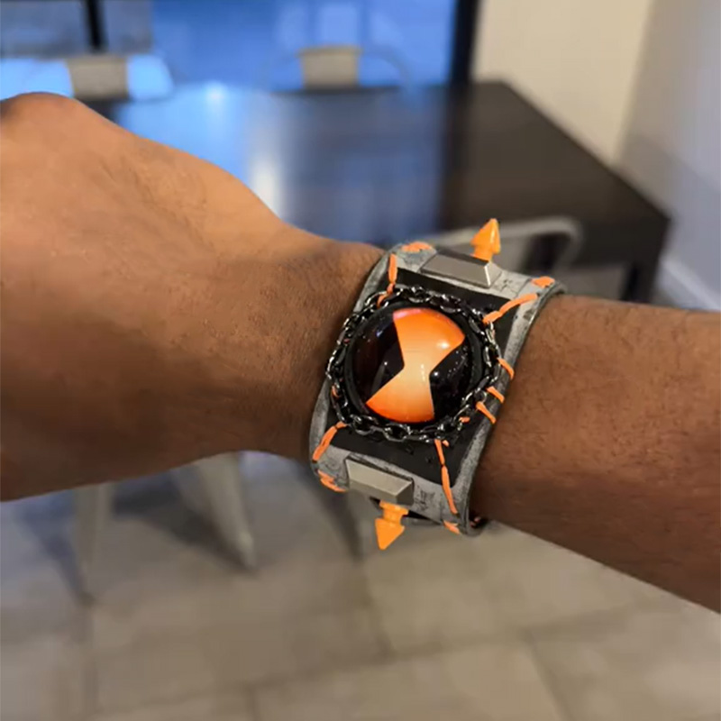 Psychedelic Punk Bracelet with Studded Rivets