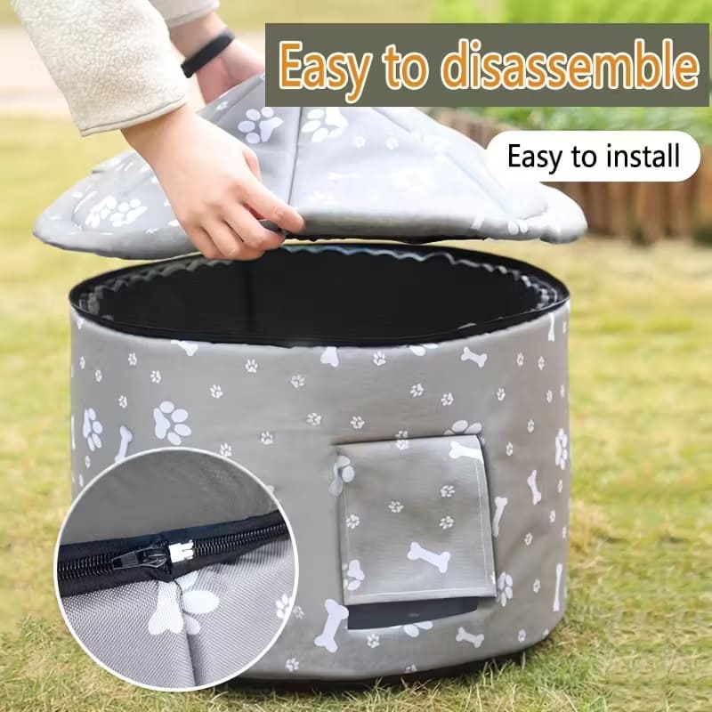 Pet outdoor warm bed
