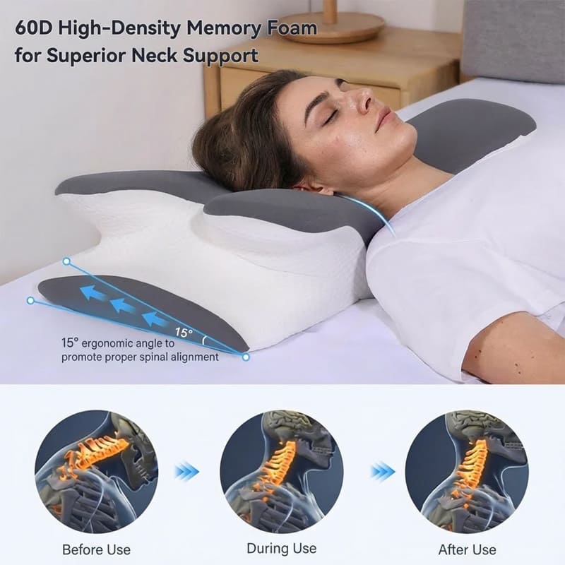 High-density memory foam butterfly pillow
