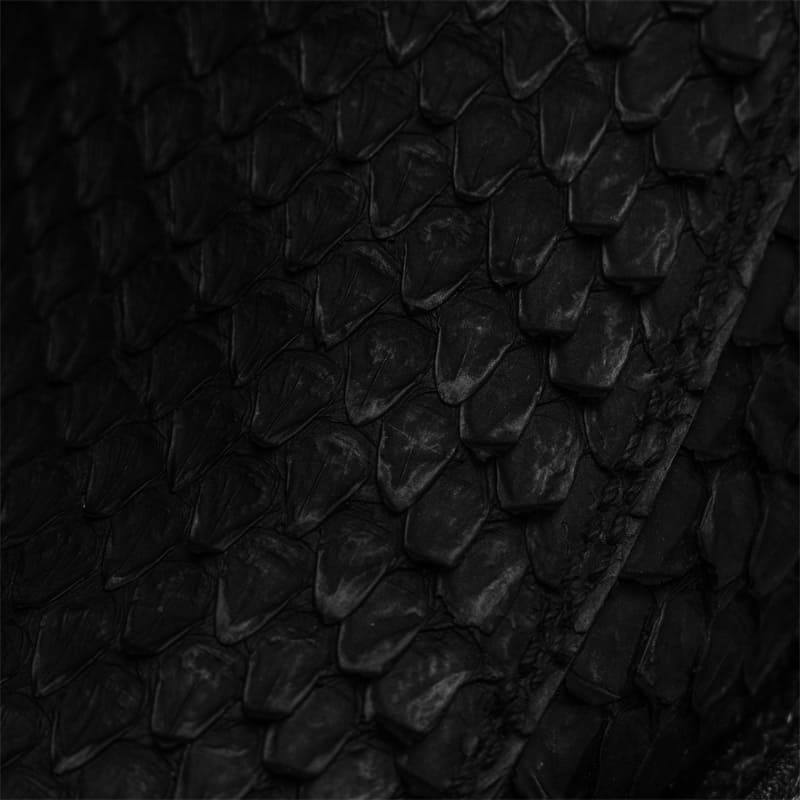 Matte Black Rattlesnake Print Boots