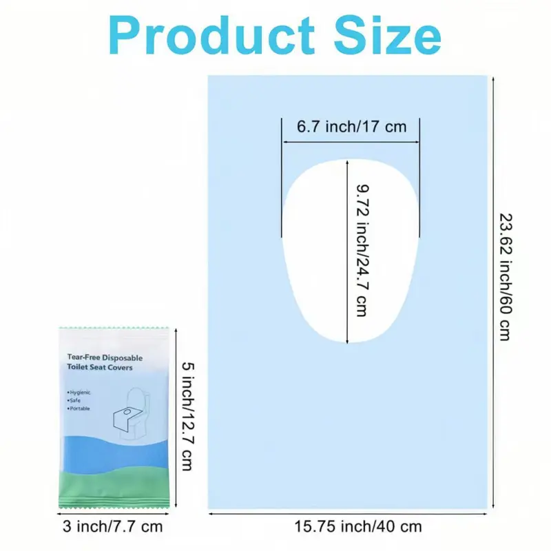 10 packs of tear-resistant disposable toilet seat covers (individually packaged)
