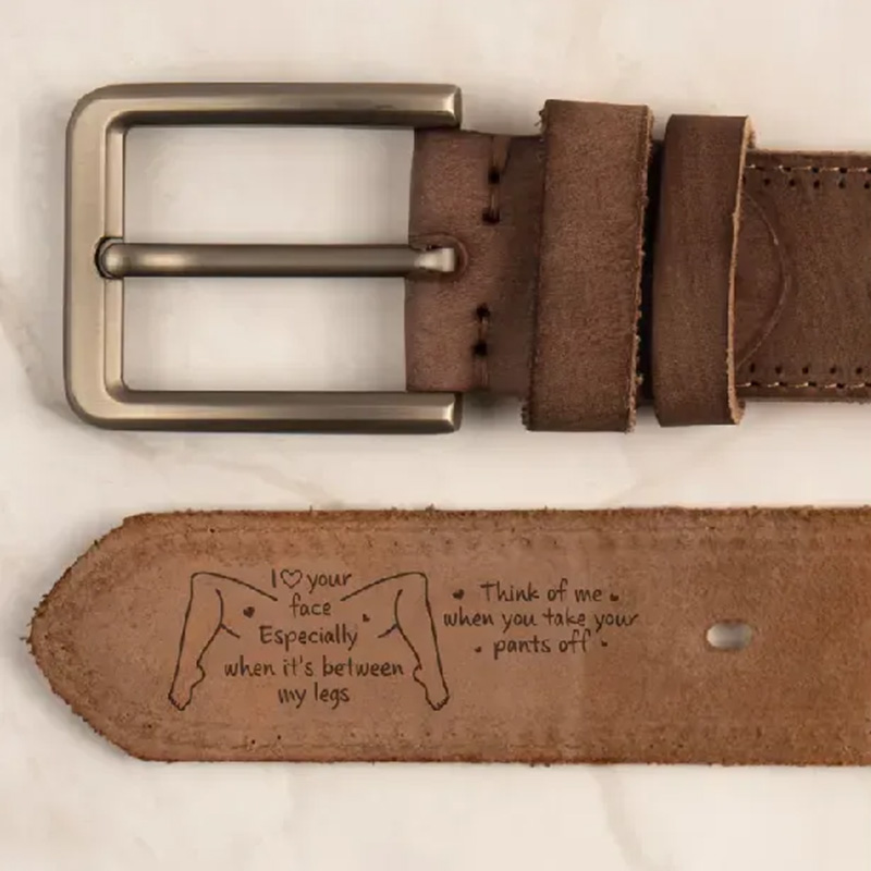 Personalized cowhide belt