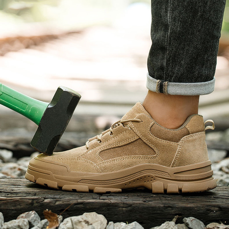 Anti-slip cowhide safety shoes