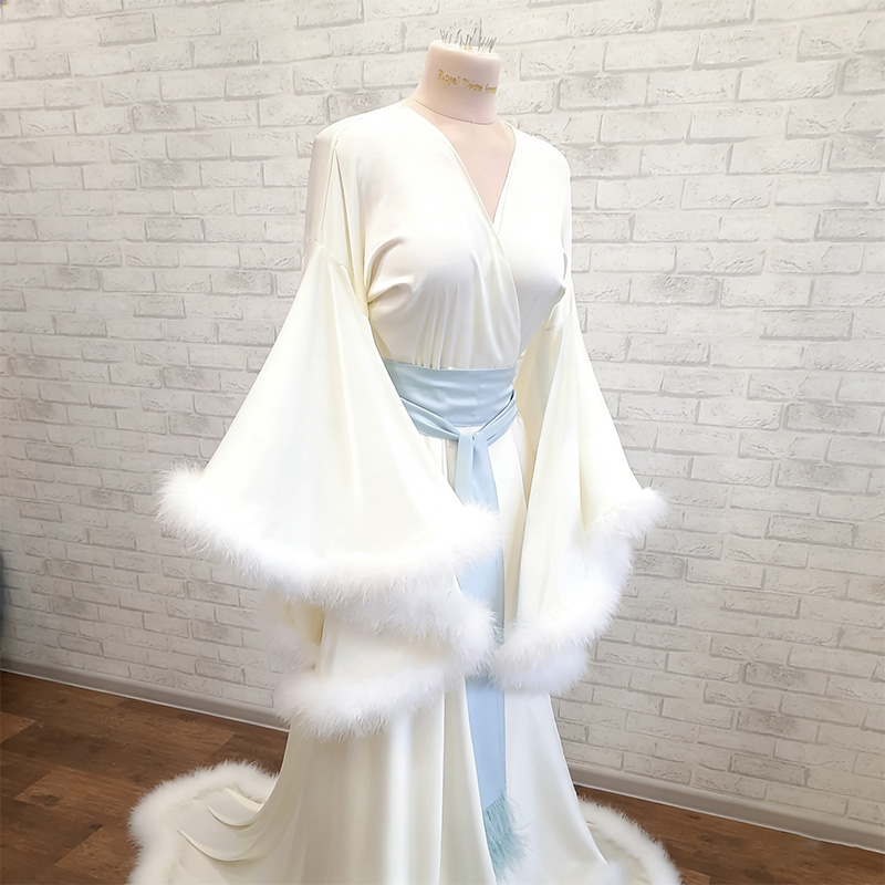 Luminous Purple Fur Robe