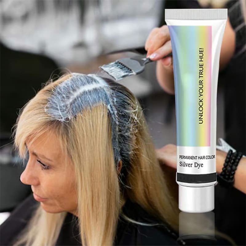 Naturally extracted silver hair dye