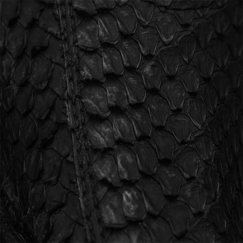 Matte Black Rattlesnake Print Boots