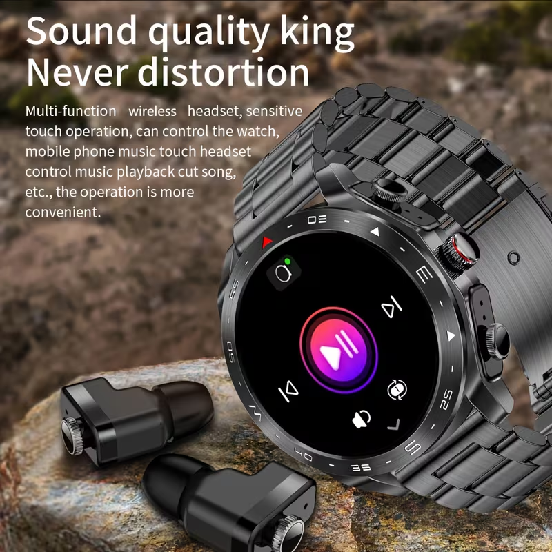 This 2-in-1 smart watch is perfectly compatible with both iPhones and Android phones.
