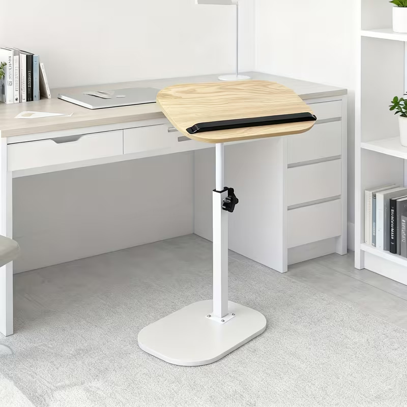 Adjustable angle computer desk
