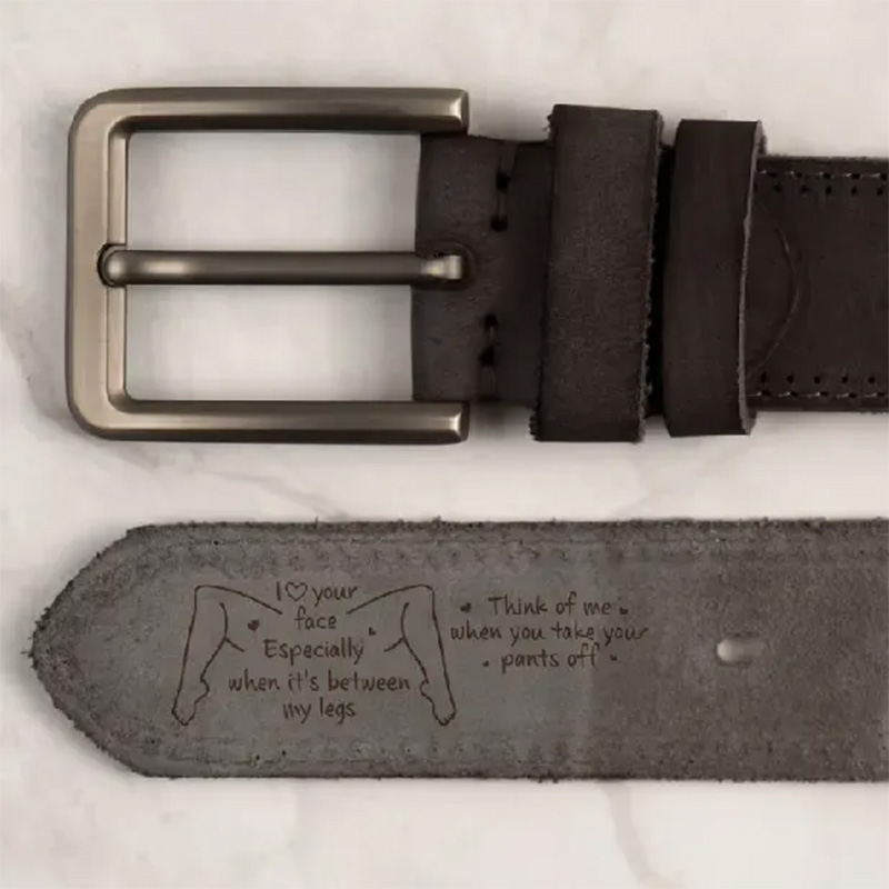 Personalized cowhide belt