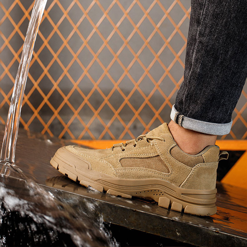 Anti-slip cowhide safety shoes