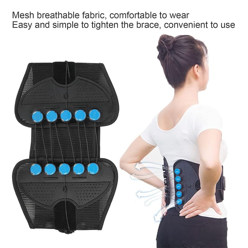 Pull cord waist support belt