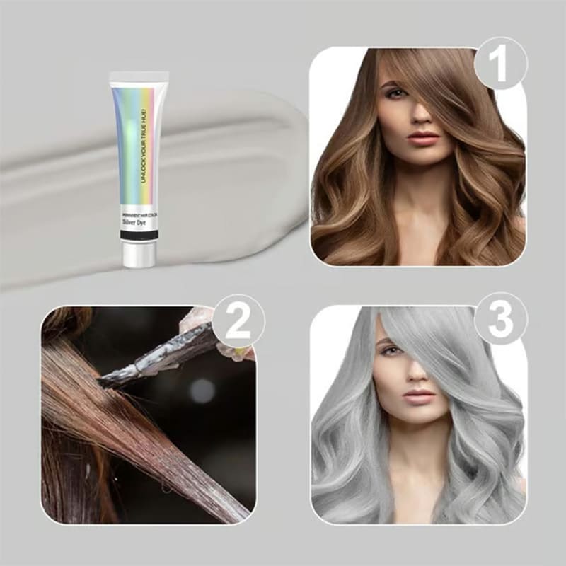 Naturally extracted silver hair dye