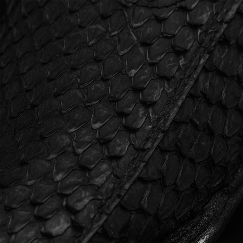 Matte Black Rattlesnake Print Boots