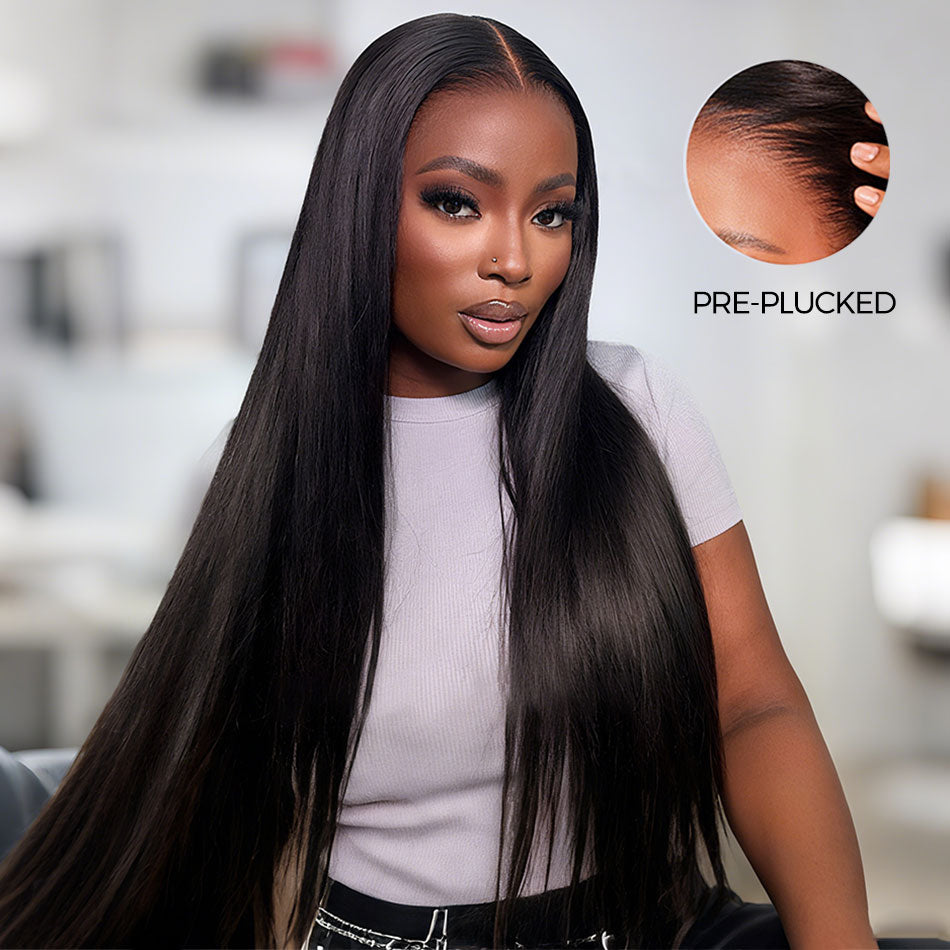 Pre-bleached Knots Glueless Silky Straight Hair 13x4 13x6 Full Frontal Lace Wigs | Real HD Wig
