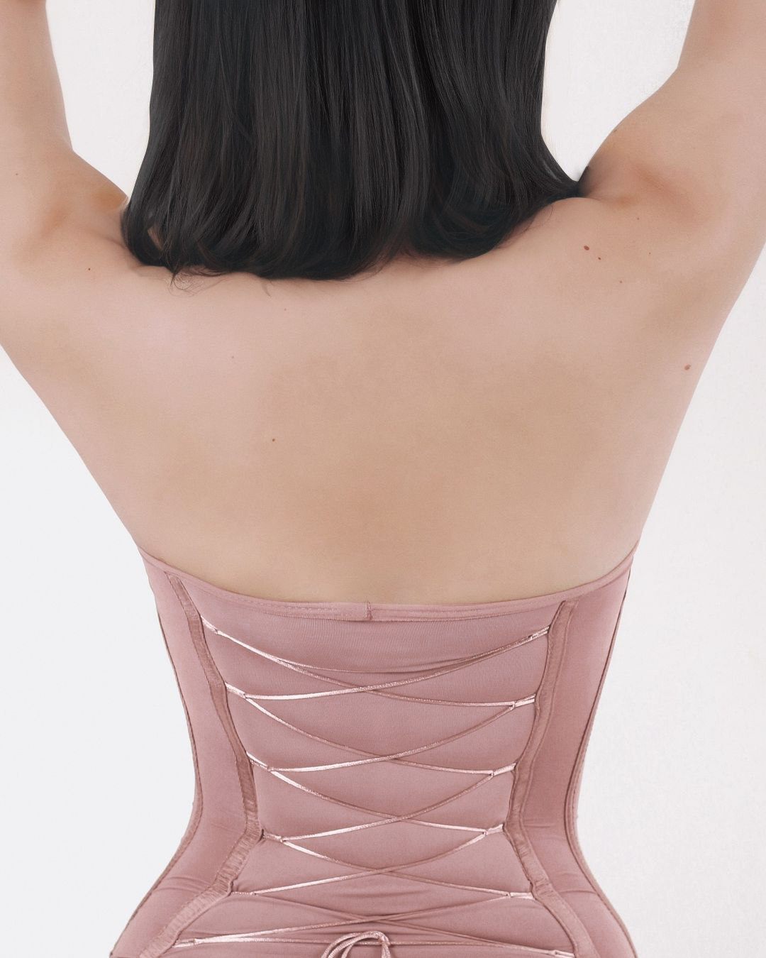 Back Lace-up Bodysuit Thong Seamless Shapewear