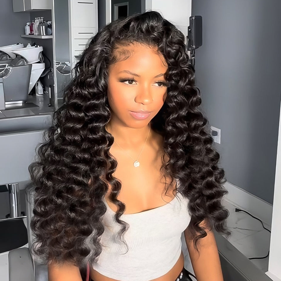 Bouncy Wand Curls With Voluminous 6x5 Pre-cut Lace Glueless Wear Go Wig Pre-bleached Knots