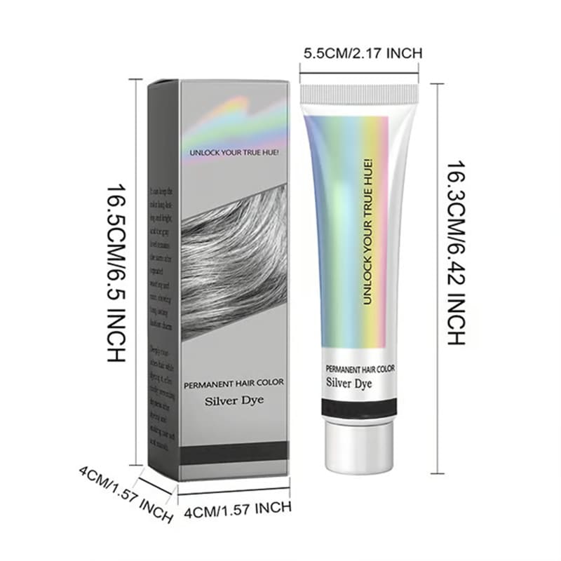 Naturally extracted silver hair dye