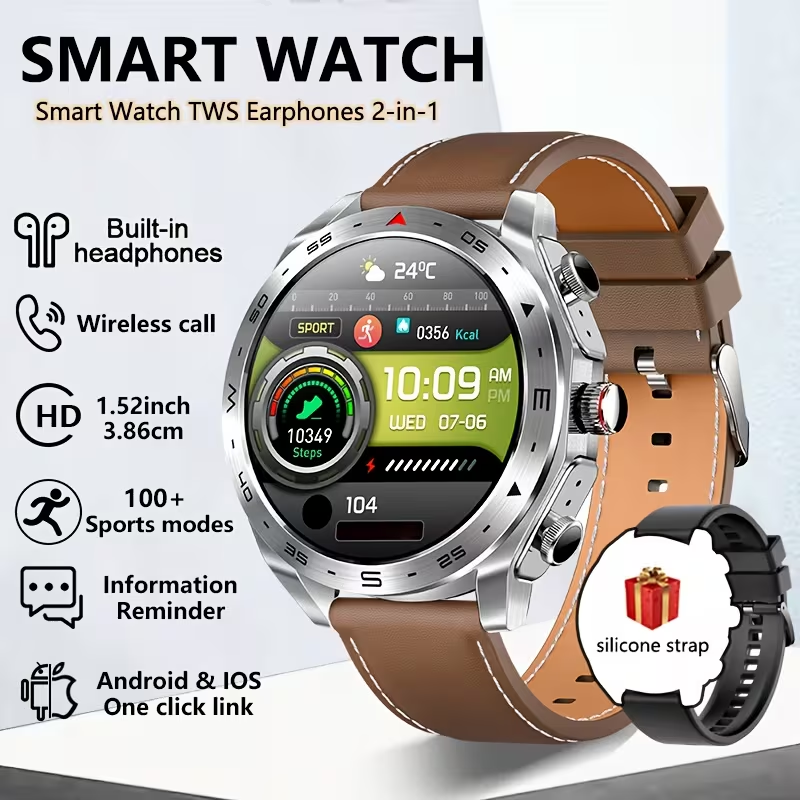 This 2-in-1 smart watch is perfectly compatible with both iPhones and Android phones.