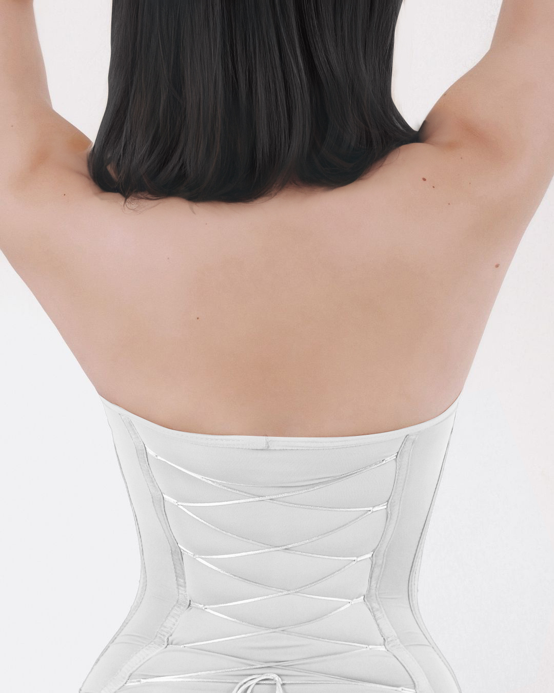 Back Lace-up Bodysuit Thong Seamless Shapewear