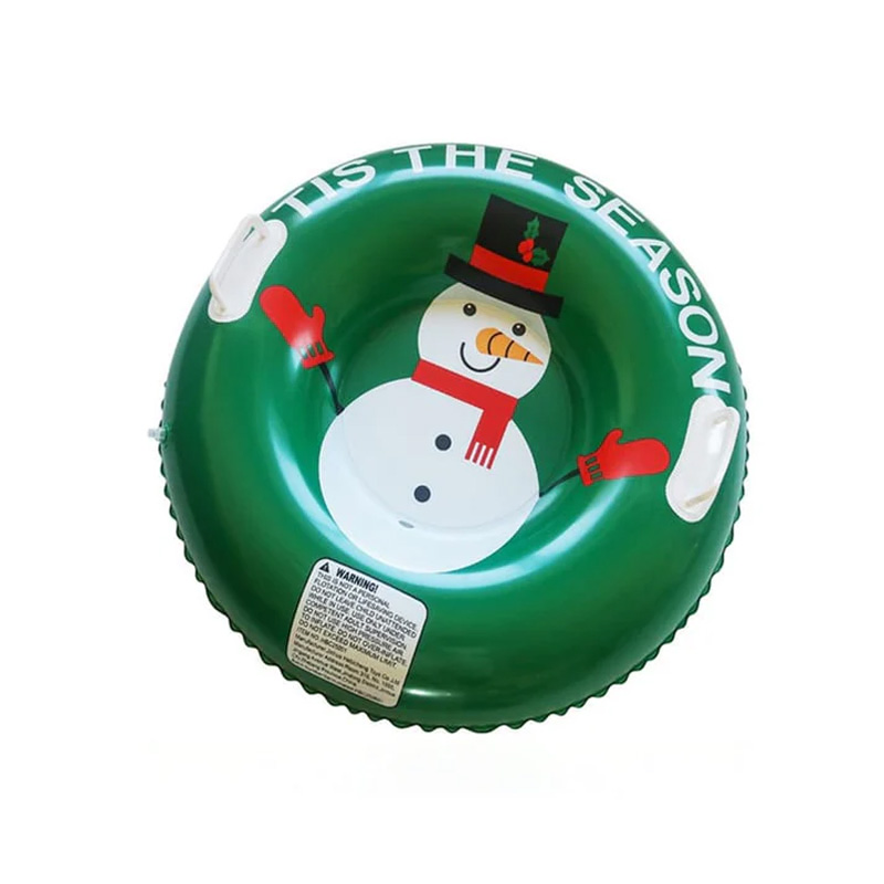 Inflatable thickened snow tube