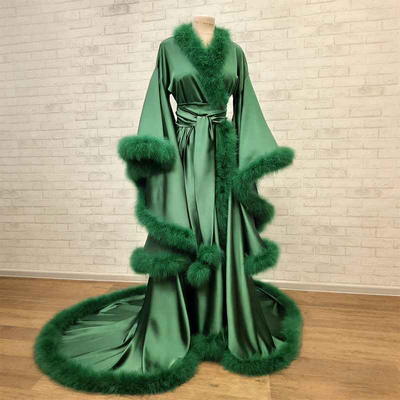 Luminous Purple Fur Robe