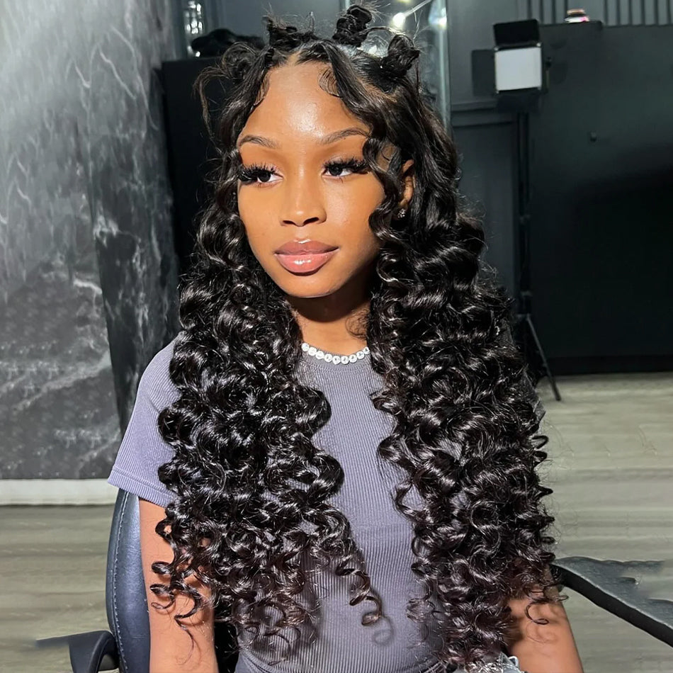 Bouncy Wand Curls With Voluminous 6x5 Pre-cut Lace Glueless Wear Go Wig Pre-bleached Knots