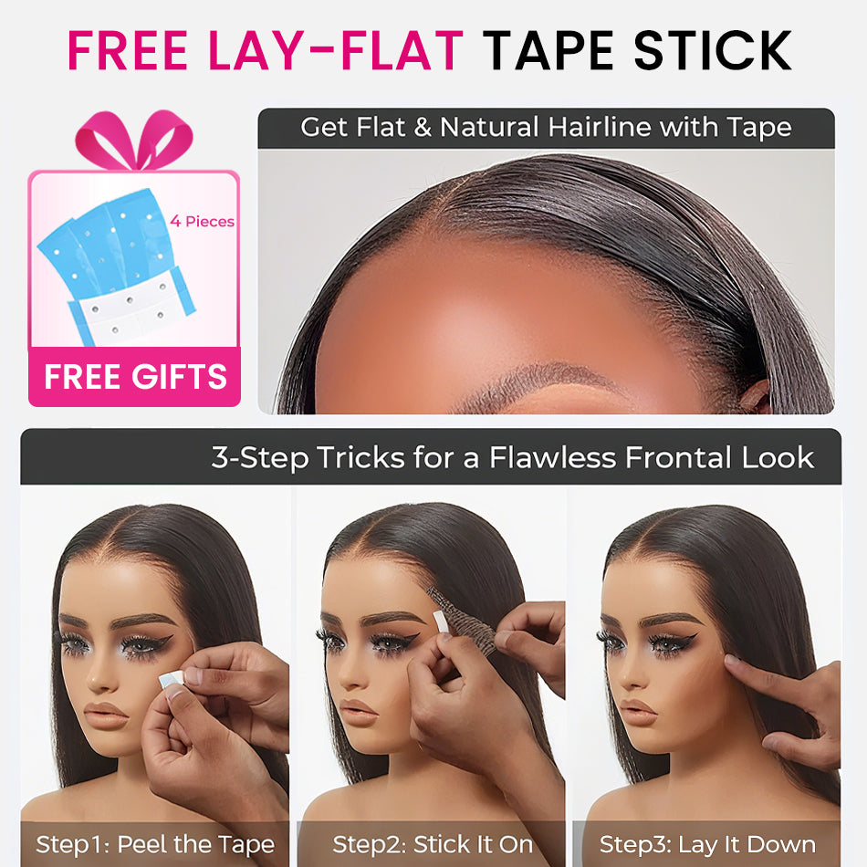 Water Wave 13x6 Parting Max Full Frontal Pull Go Drawstring Glueless HD Lace Wig Pre Bleached Knots