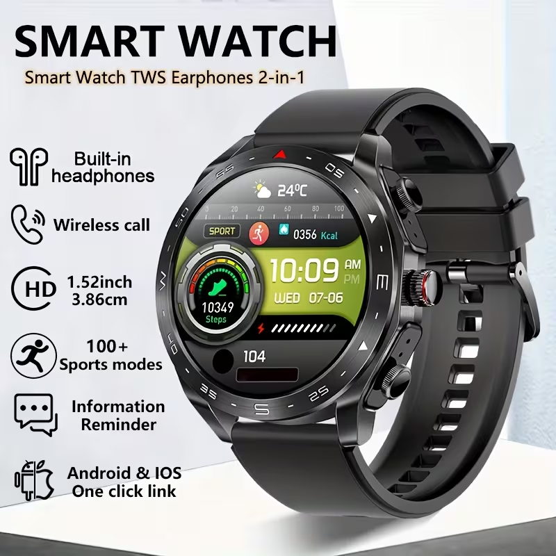 This 2-in-1 smart watch is perfectly compatible with both iPhones and Android phones.