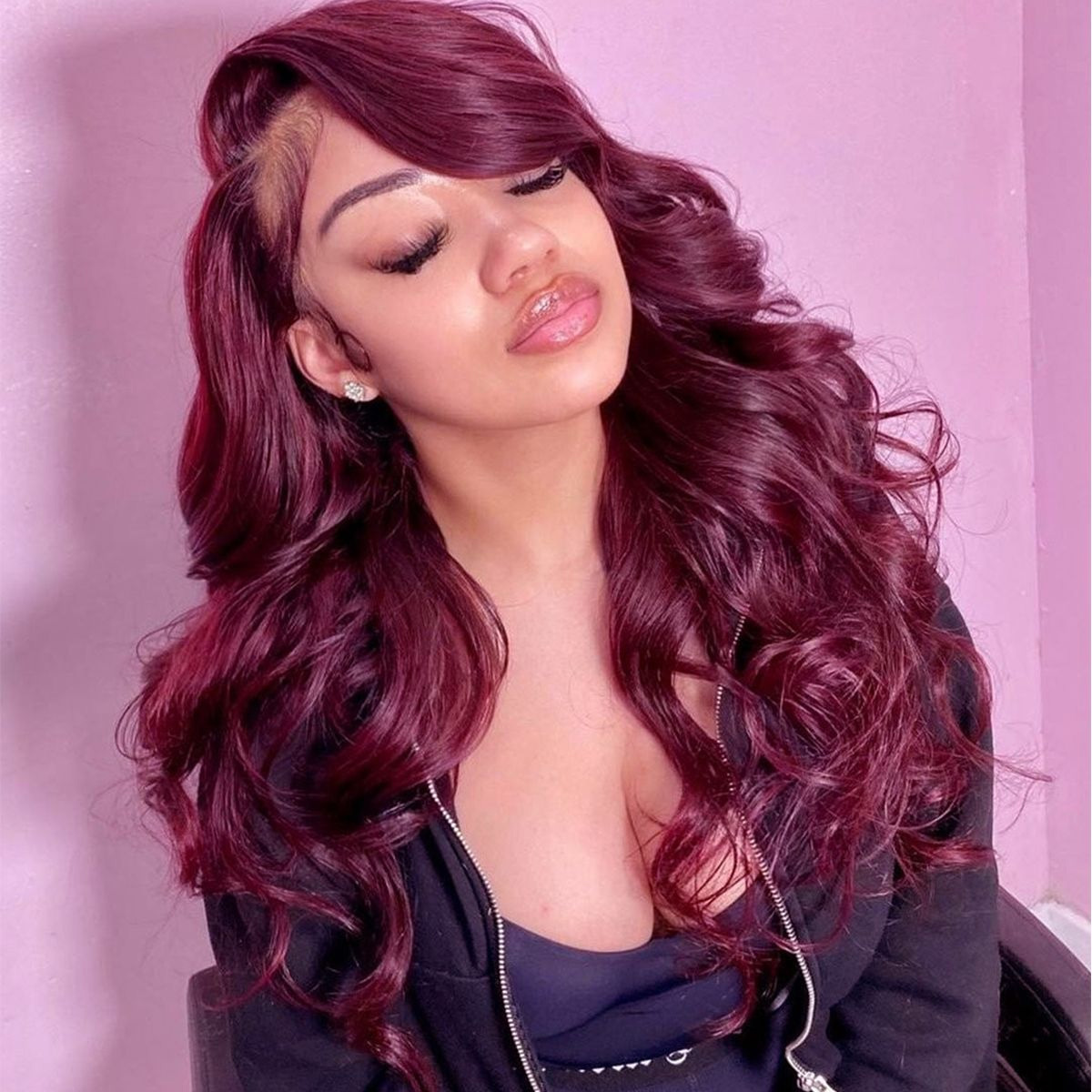99J Burgundy 6×5/13×4 Straight Pre-cut Hd Lace Frontal Wigs 180% Density Colored Human Hair Wigs