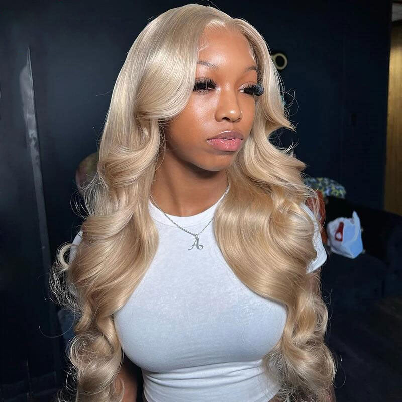 Ash Blonde 13x6 Lace Front Wig Human Hair Straight Body Wave Lace Wigs