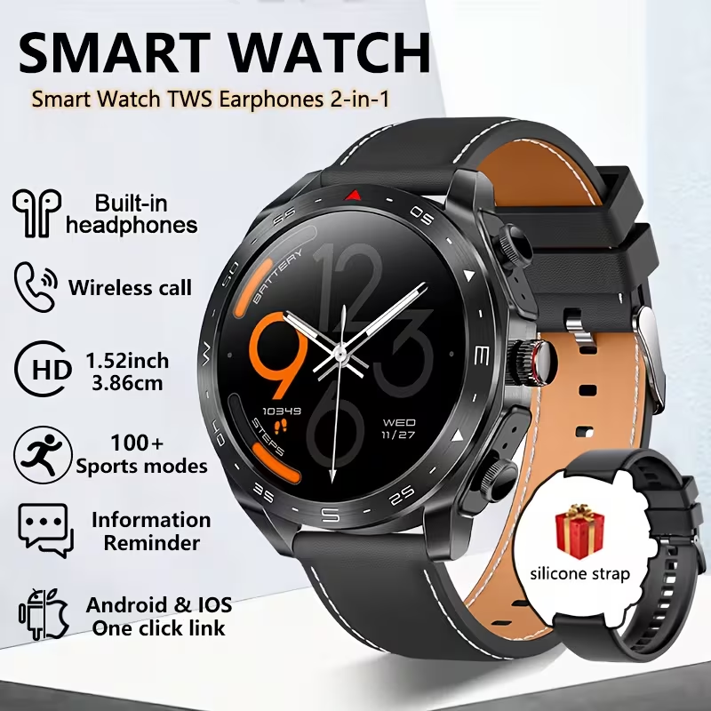 This 2-in-1 smart watch is perfectly compatible with both iPhones and Android phones.