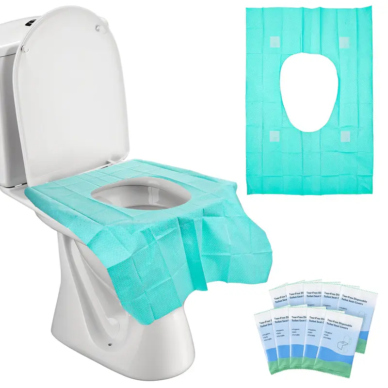 10 packs of tear-resistant disposable toilet seat covers (individually packaged)