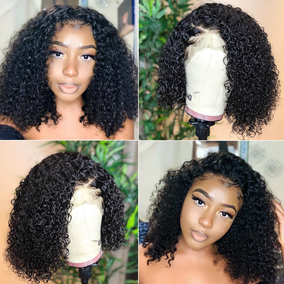 Super Deal | Glueless Wig Short Cut Curly Hair 13x4 Lace Bob Wigs