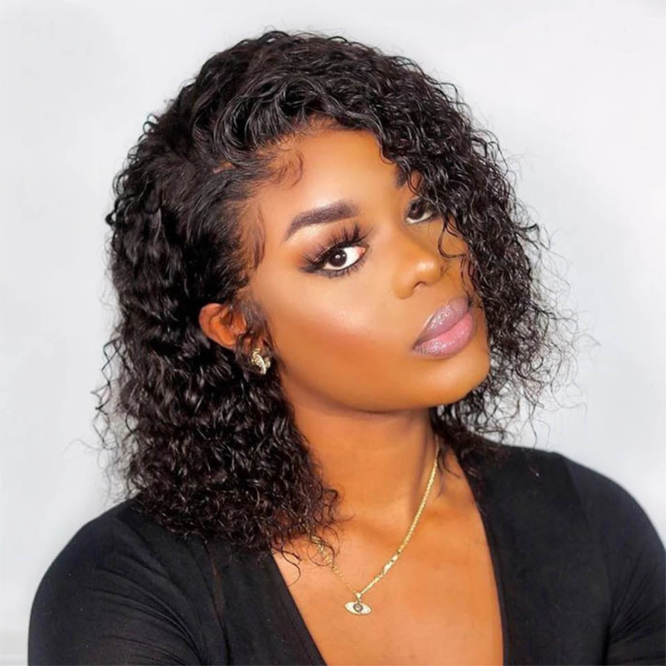 Super Deal | Glueless Wig Short Cut Curly Hair 13x4 Lace Bob Wigs