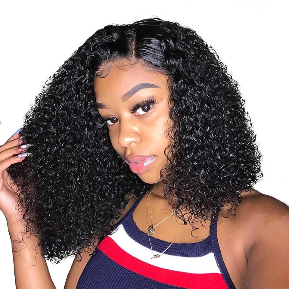 Super Deal | Glueless Wig Short Cut Curly Hair 13x4 Lace Bob Wigs