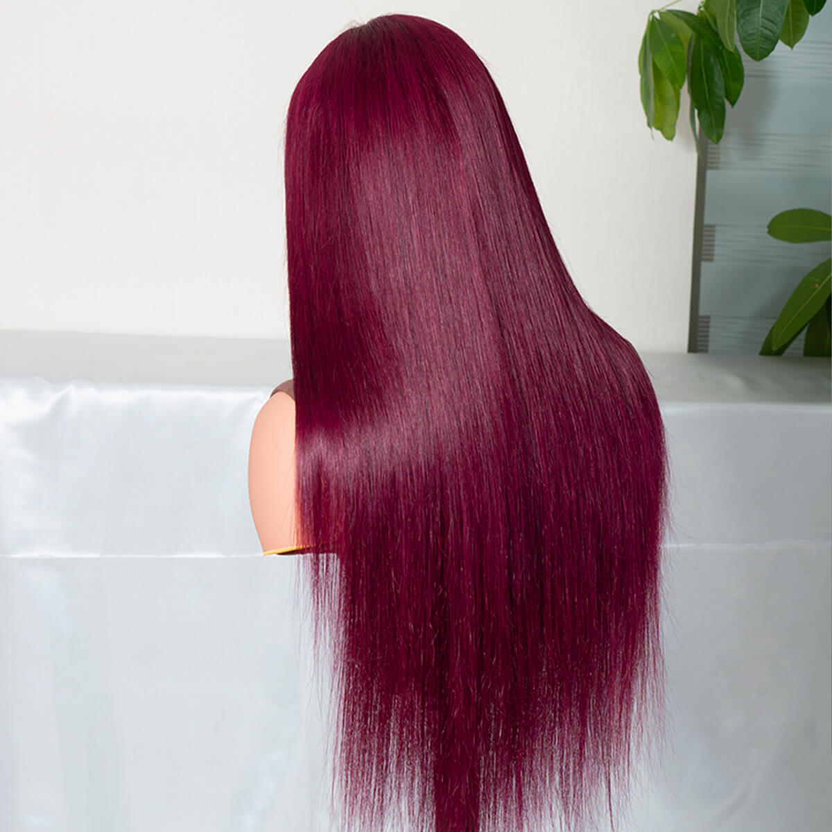 99J Burgundy 6×5/13×4 Straight Pre-cut Hd Lace Frontal Wigs 180% Density Colored Human Hair Wigs