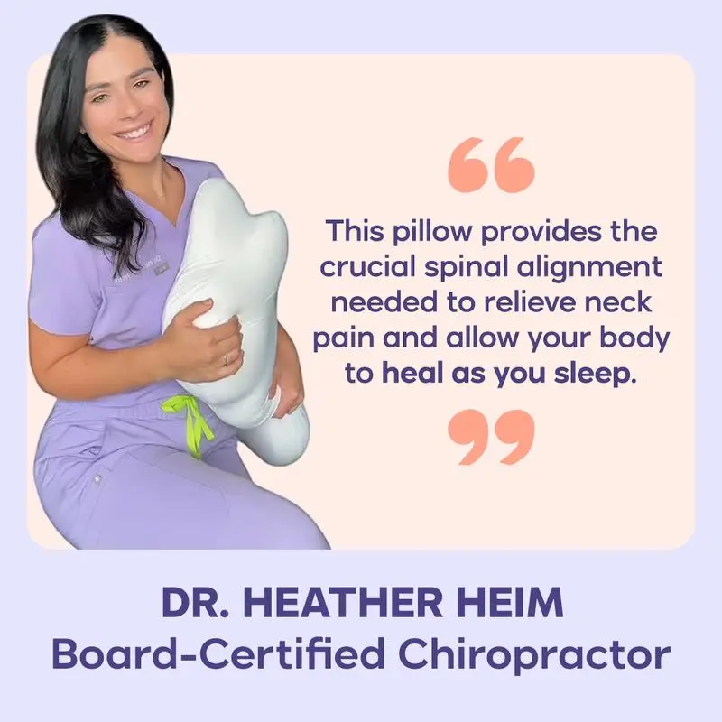 Ergonomic cervical pillow with dual-height design, winner of the 2025 Best Pillow Award.