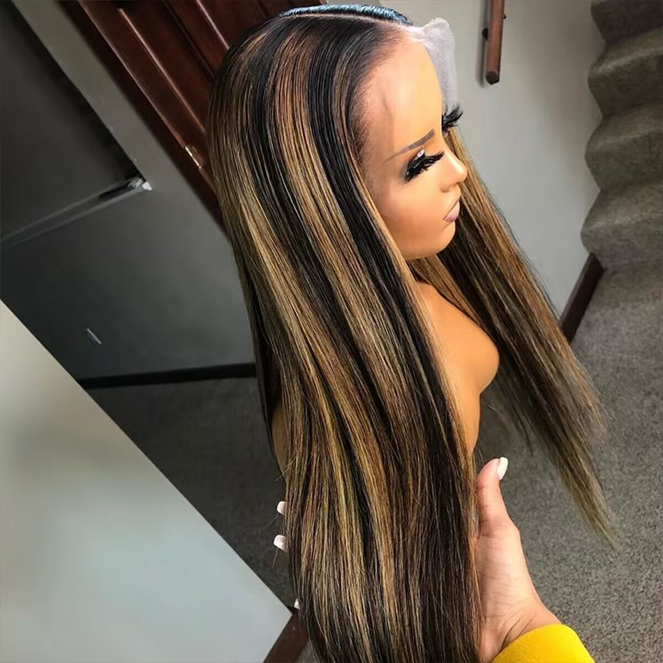Straight Hair Highlight P1B/30 Color Glueless 6x5 13x4 HD Lace Wigs
