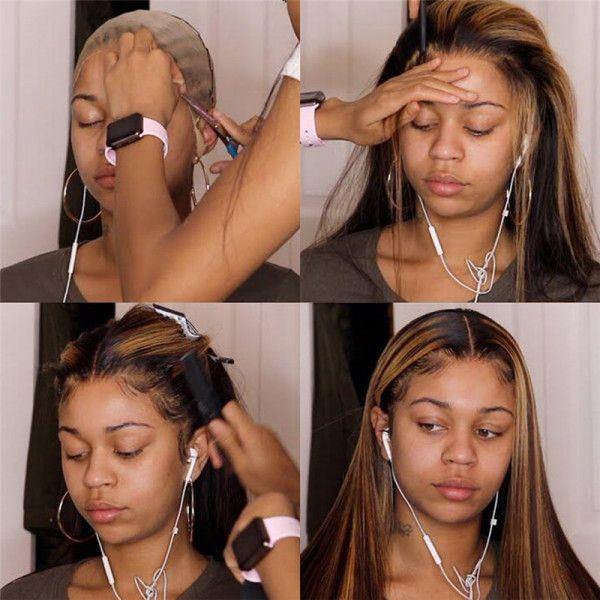 Straight Hair Highlight P1B/30 Color Glueless 6x5 13x4 HD Lace Wigs