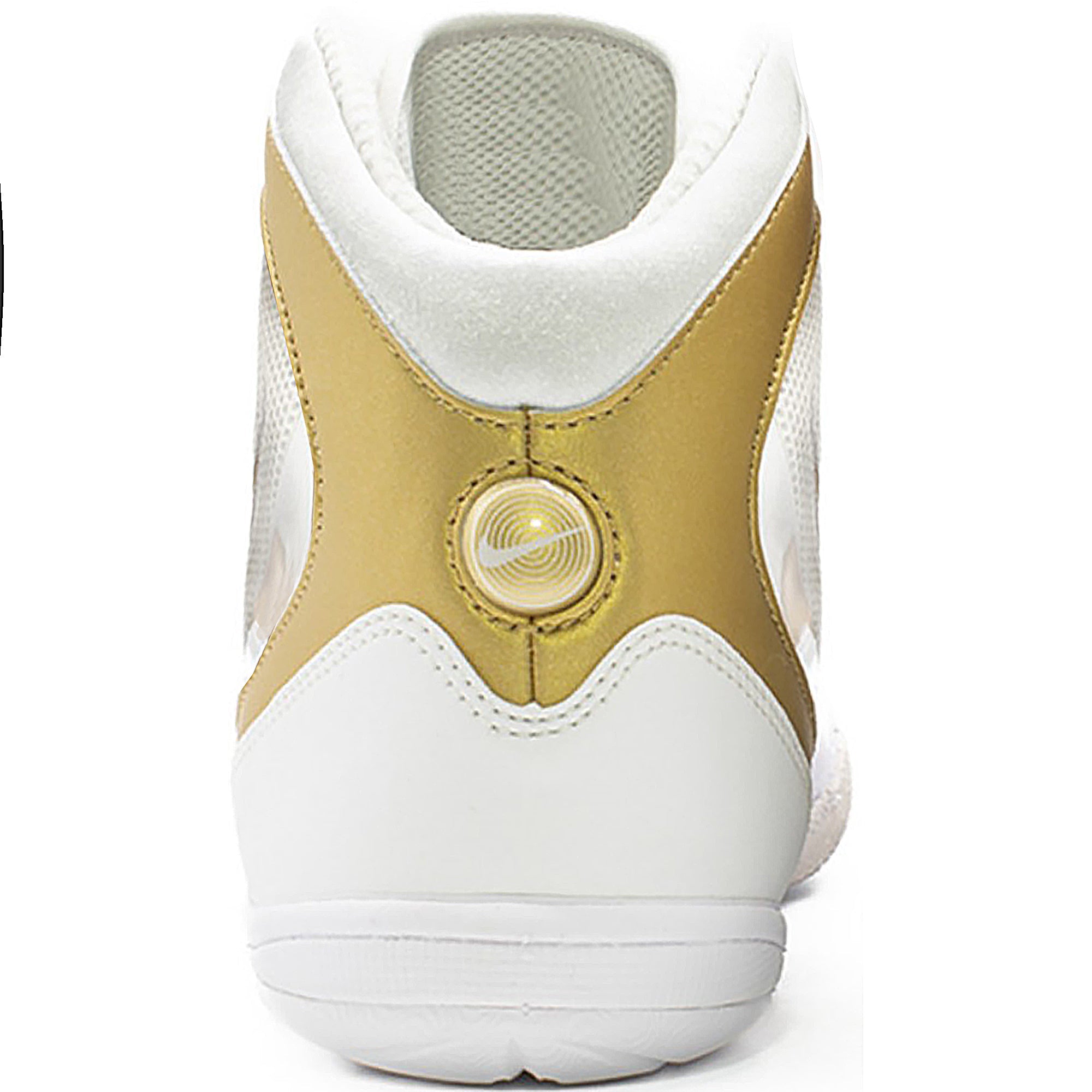 Nike Freek Wrestling Shoes in White and Gold from the back