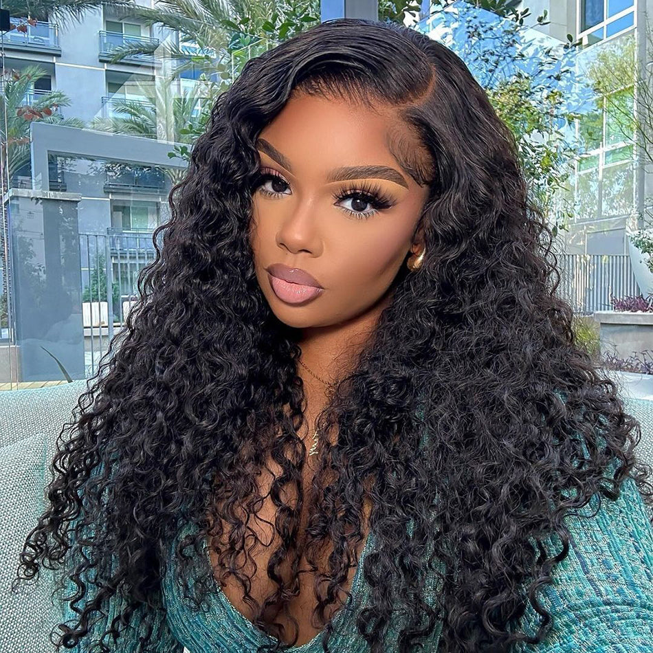 Pull & Go Drawstring Glueless Wig Water Wave 6x5 13x6 HD lace Pre-everything Human Hair Wig