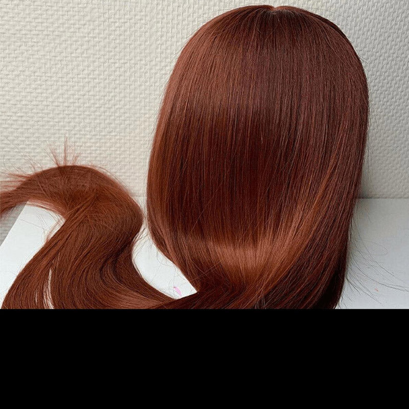 Reddish Brown Straight Hair 6x5 13x4 Glueless HD Lace Full Frontal Wigs
