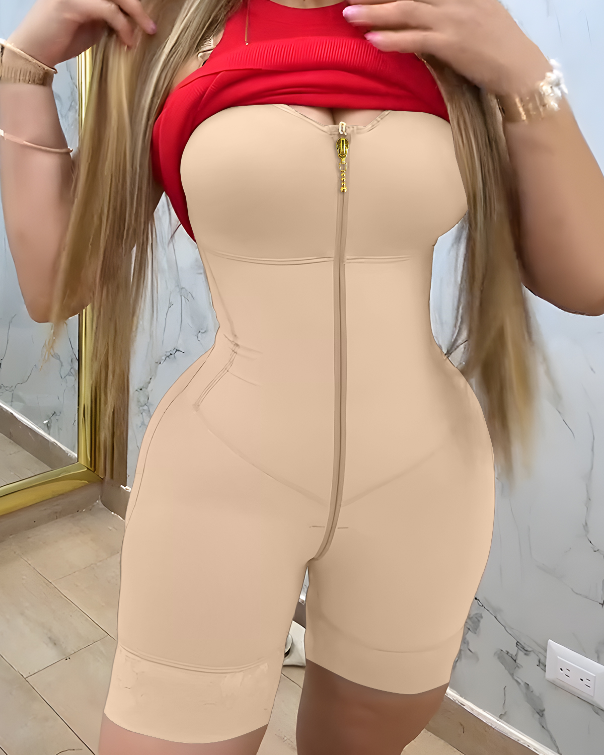 Women's Front Zipper Tummy Controlling Full Body Shaper