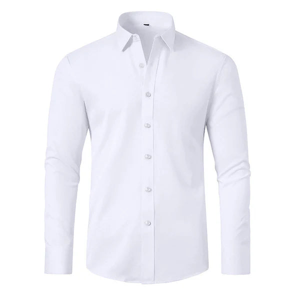 Men's Silky Wrinkle Resistant Solid Color Stretch Shirt🔥💕